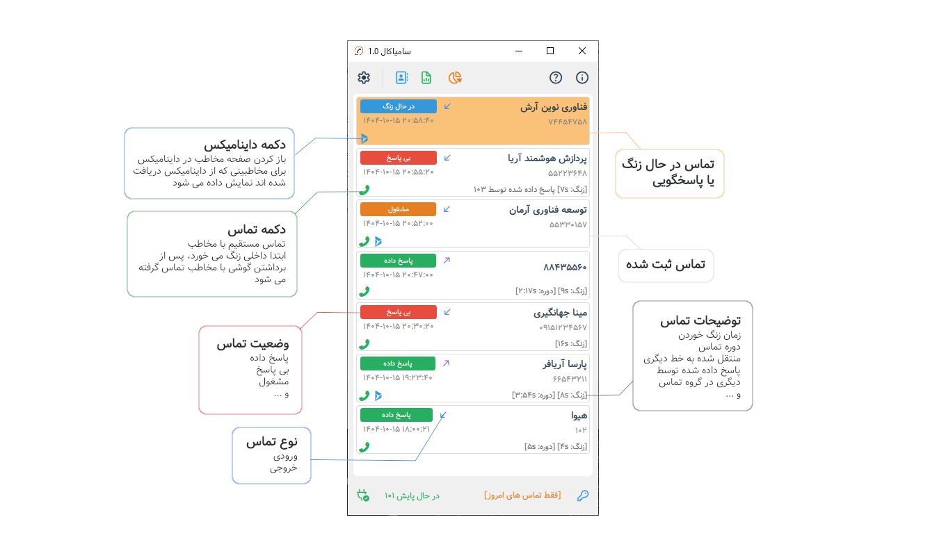 صفحه اصلی سامیاکال با توضیحات
